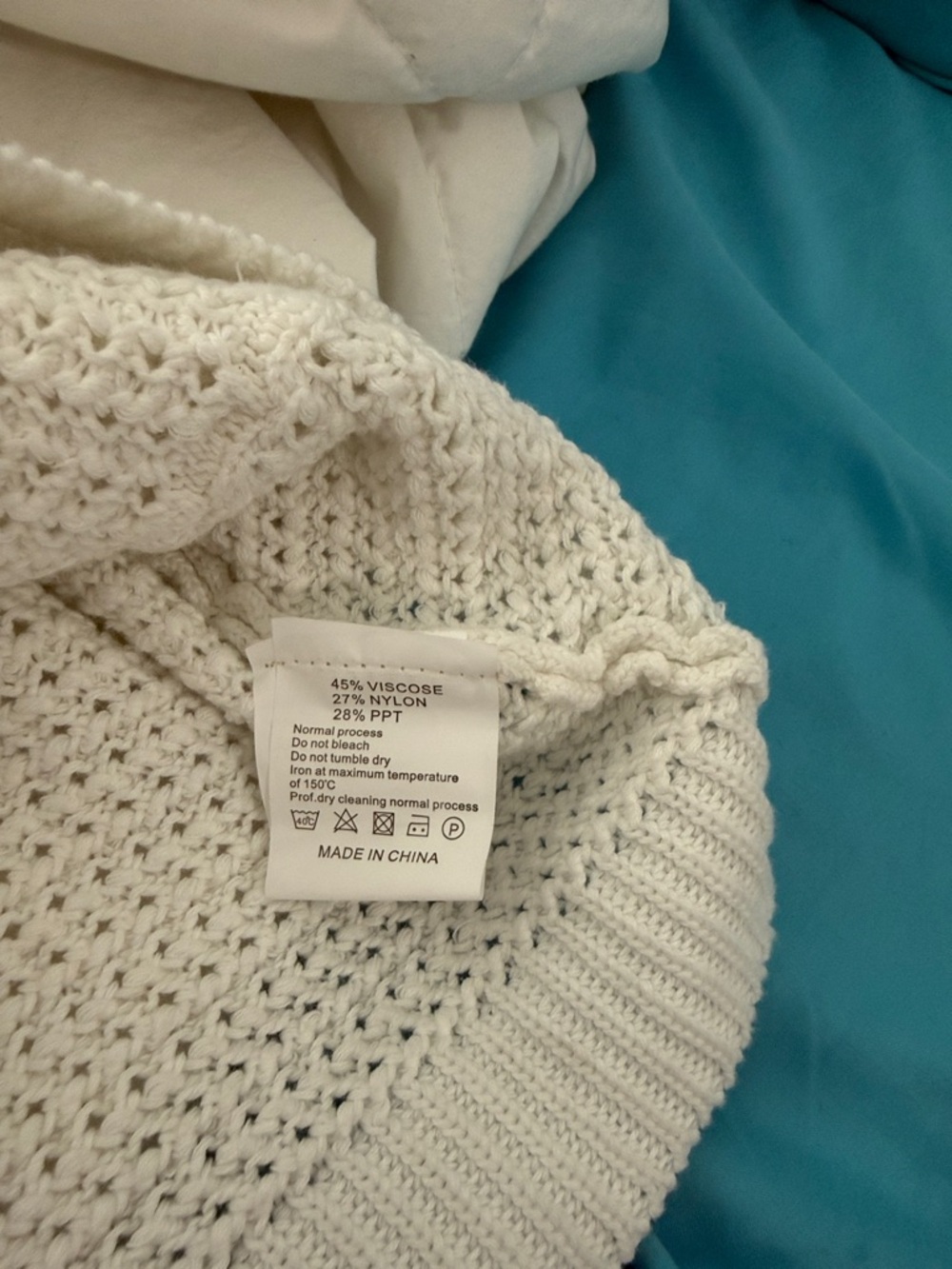 Blue & White Knit Short-Sleeve Button Cardigan - Picture 5 of 5